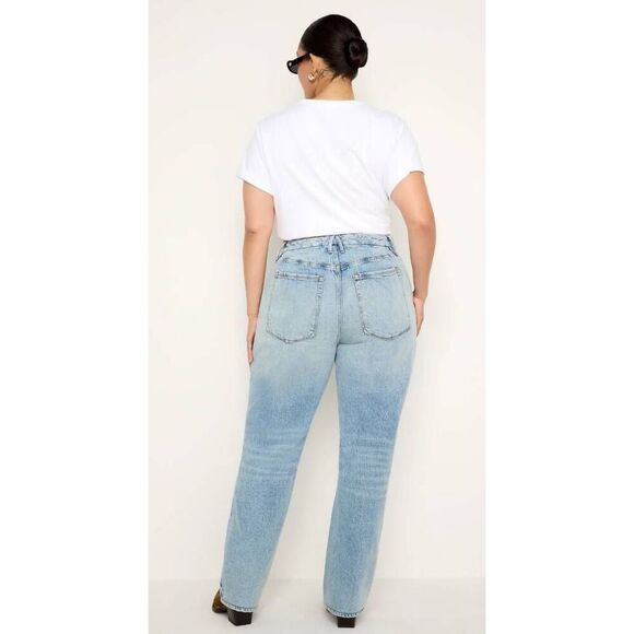 Good American 90s Mom Jeans Distressed High Rise Size 6/28 - Picture 3 of 13